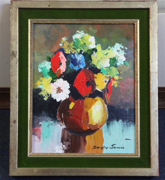 § Cecil Rochfort DOyly John (1906-1993) Still life of flowers in a vase 9.5 x 7.5in., Provenance: By descent from the artists family